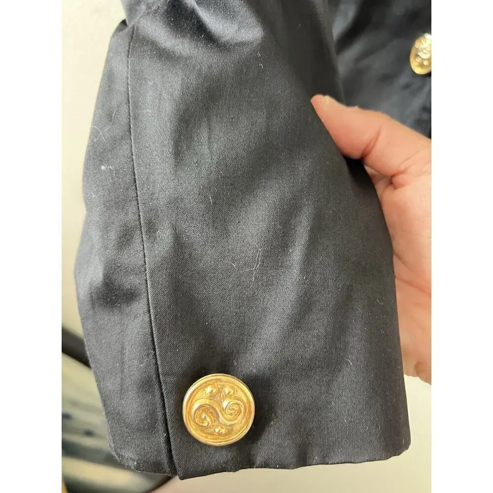 Laurèl Black Blazer Gold Hardware Size 38